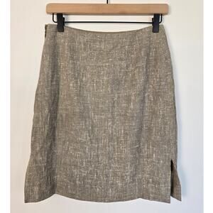 Valentino Beige Silk & Wool Blend Mini Skirt US 6 / Luxury Italian Designer
